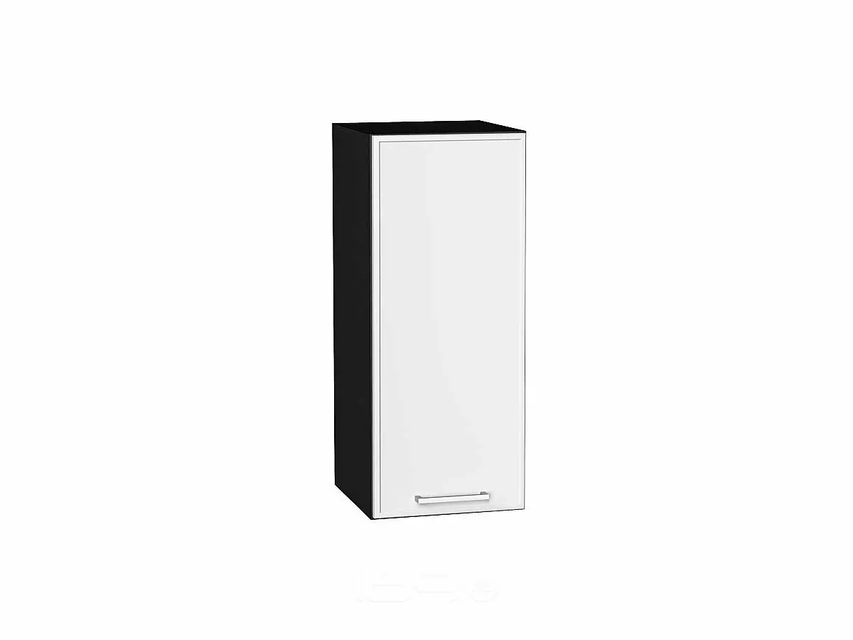 Шкаф верхний с 1-ой дверцей Квадро Белый/Graphite 716*300*321