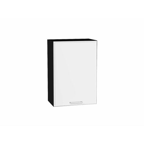 Шкаф верхний с 1-ой дверцей Квадро Белый/Graphite 716*500*321