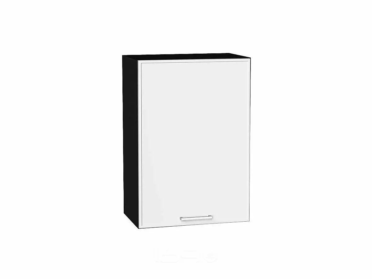 Шкаф верхний с 1-ой дверцей Квадро Белый/Graphite 716*500*321
