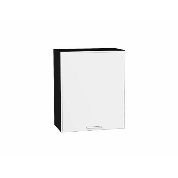 Шкаф верхний с 1-ой дверцей Квадро Белый/Graphite 716*600*321
