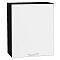 Шкаф верхний с 1-ой дверцей Квадро Белый/Graphite 716*600*321