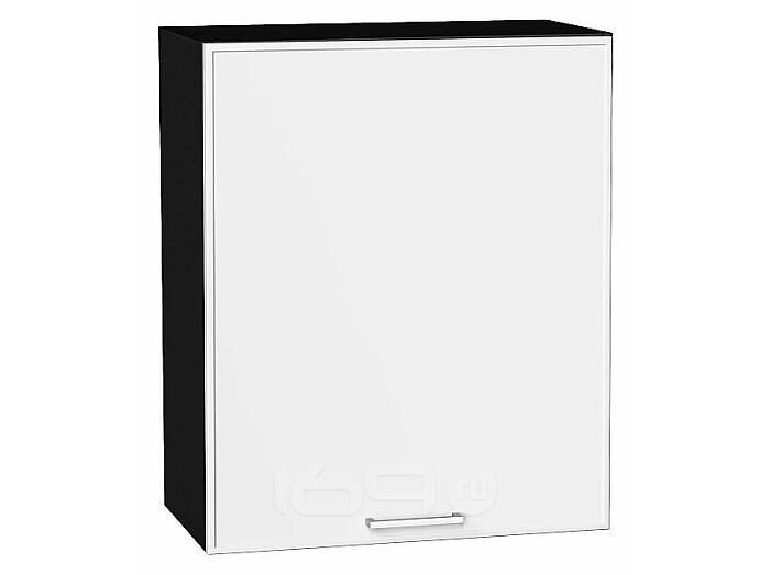 Шкаф верхний с 1-ой дверцей Квадро Белый/Graphite 716*600*321