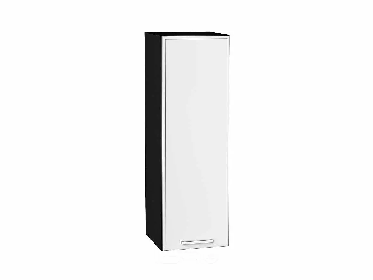 Шкаф верхний с 1-ой дверцей Квадро Белый/Graphite 920*300*321