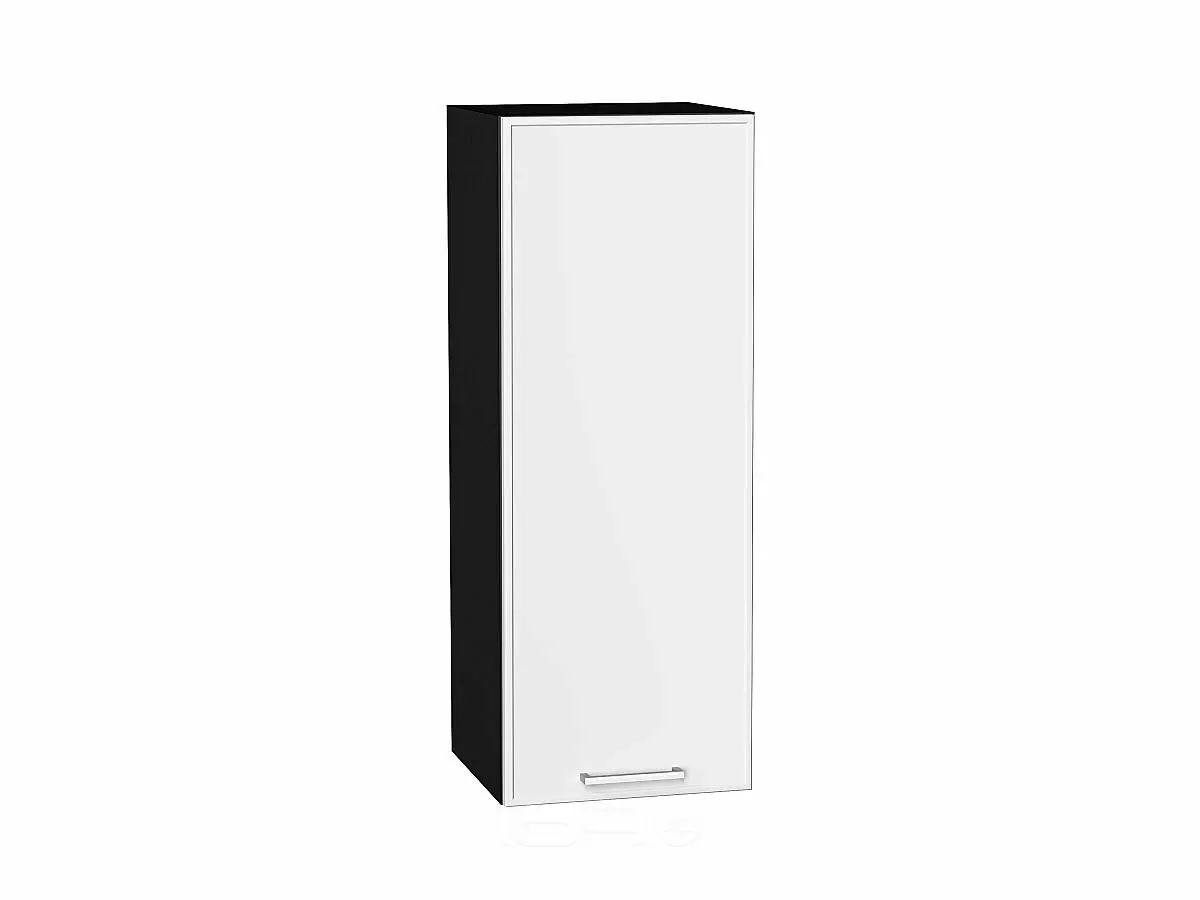 Шкаф верхний с 1-ой дверцей Квадро Белый/Graphite 920*350*321