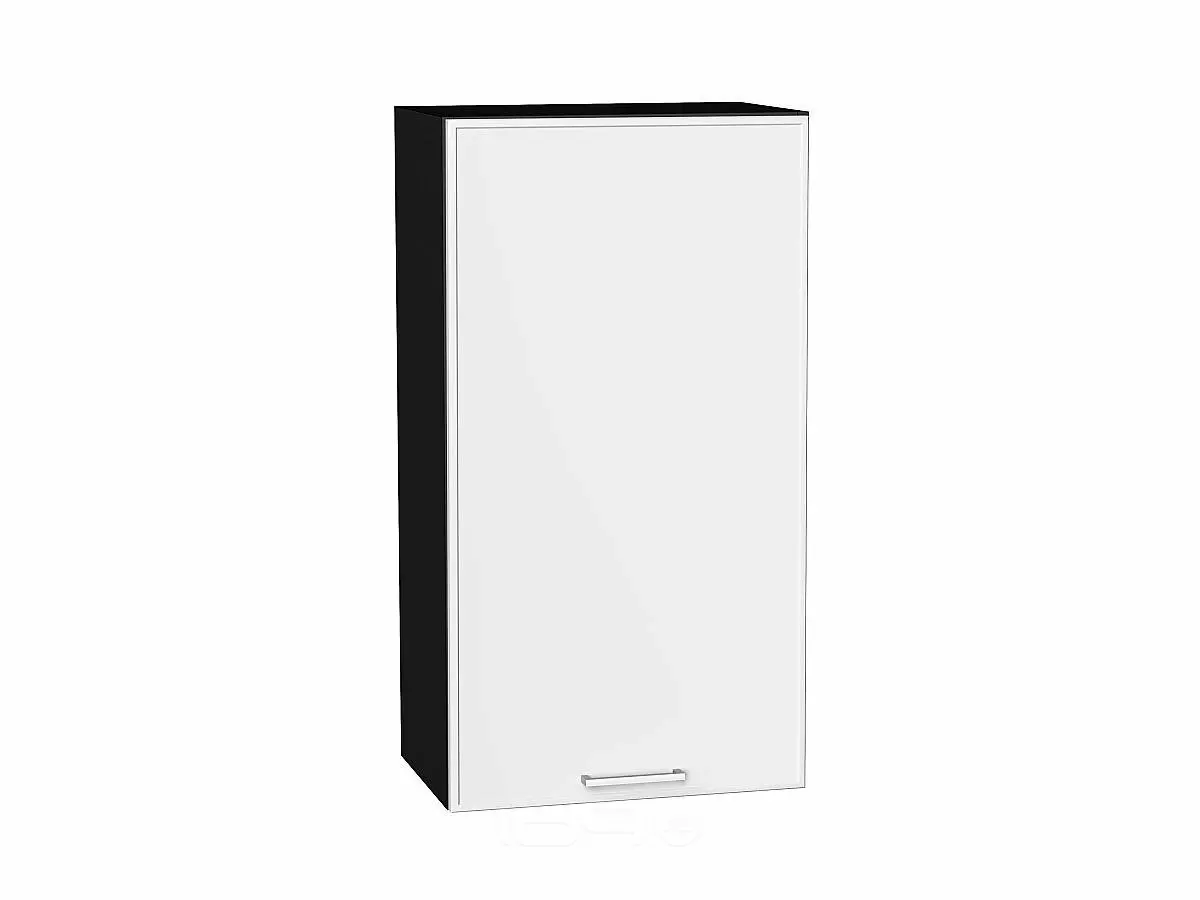 Шкаф верхний с 1-ой дверцей Квадро Белый/Graphite 920*500*321