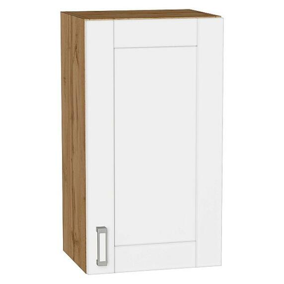 Шкаф верхний с 1-ой дверцей Лофт White Silk/Дуб Вотан 716*400*320