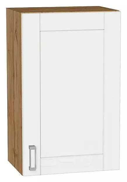 Шкаф верхний с 1-ой дверцей Лофт White Silk/Дуб Вотан 716*450*320