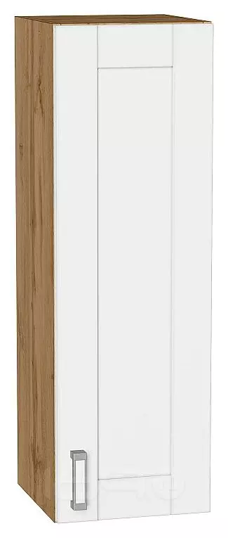 Шкаф верхний с 1-ой дверцей Лофт White Silk/Дуб Вотан 920*300*320