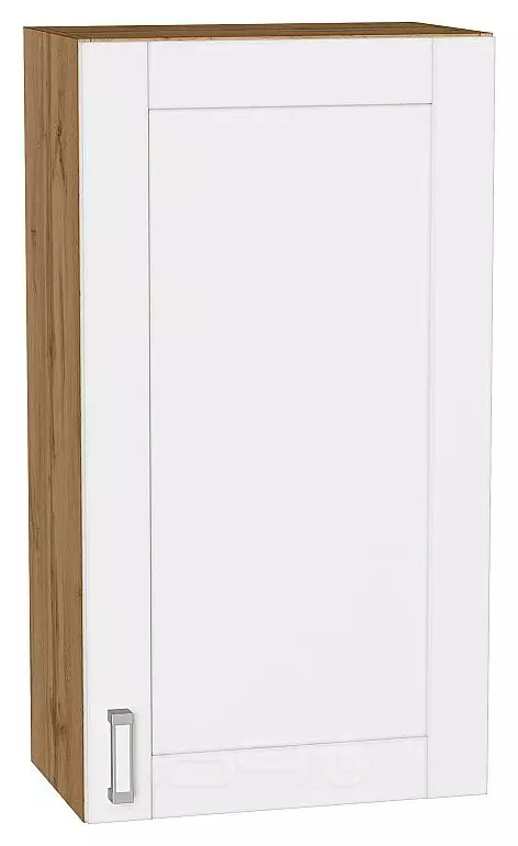 Шкаф верхний с 1-ой дверцей Лофт White Silk/Дуб Вотан 920*500*320