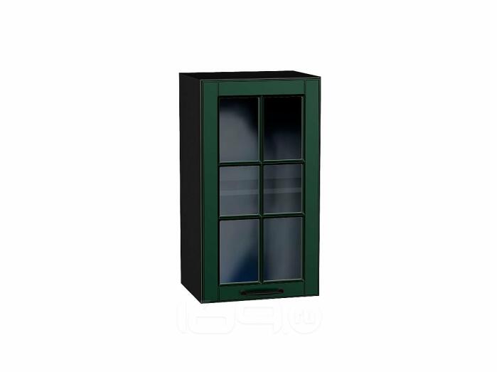 Шкаф верхний с 1-ой остекленной дверцей Дублин Special Green/Graphite 716*400*318