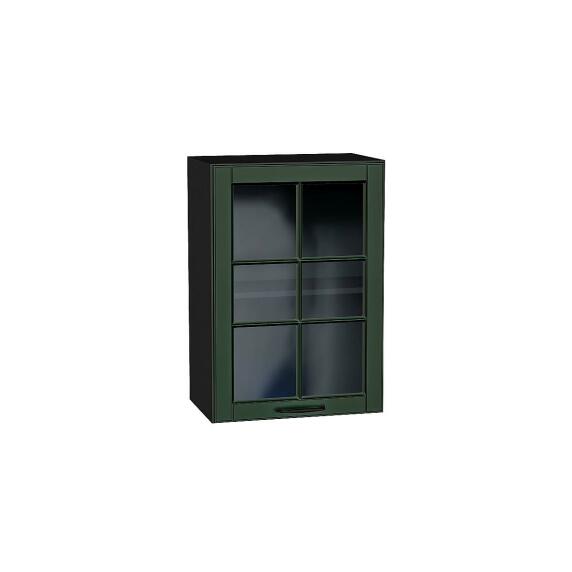 Шкаф верхний с 1-ой остекленной дверцей Дублин Special Green/Graphite 716*500*318