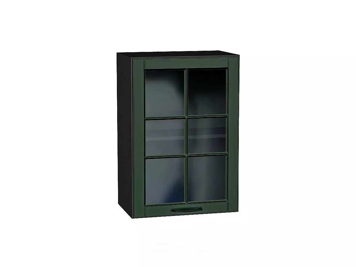 Шкаф верхний с 1-ой остекленной дверцей Дублин Special Green/Graphite 716*500*318