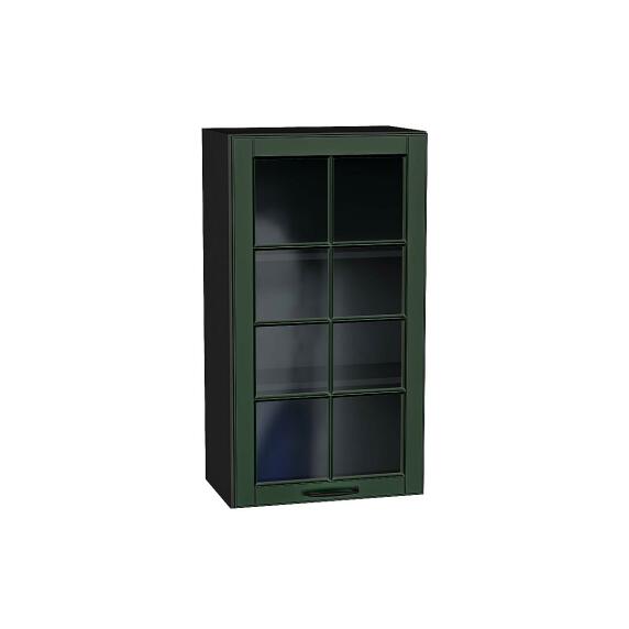 Шкаф верхний с 1-ой остекленной дверцей Дублин Special Green/Graphite 920*500*318