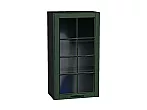 Шкаф верхний с 1-ой остекленной дверцей Дублин Special Green/Graphite 920*500*318