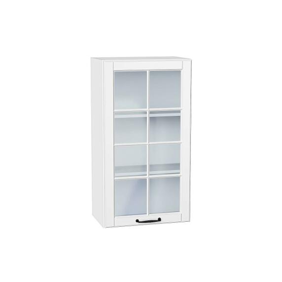 Шкаф верхний с 1-ой остекленной дверцей Дублин Special White/Белый 920*500*318