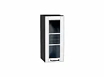 Шкаф верхний с 1-ой остекленной дверцей Дублин Special White/Graphite 716*300*318