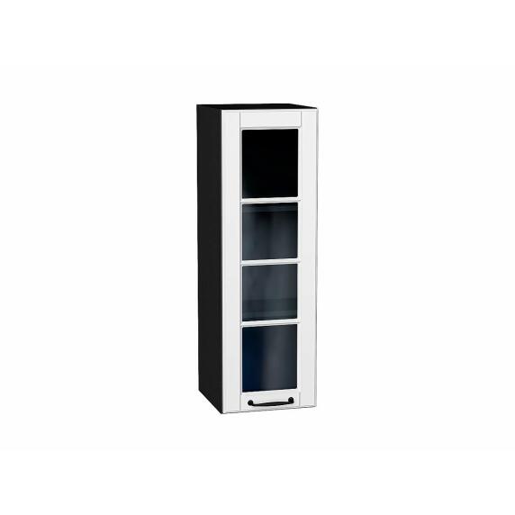 Шкаф верхний с 1-ой остекленной дверцей Дублин Special White/Graphite 920*300*318