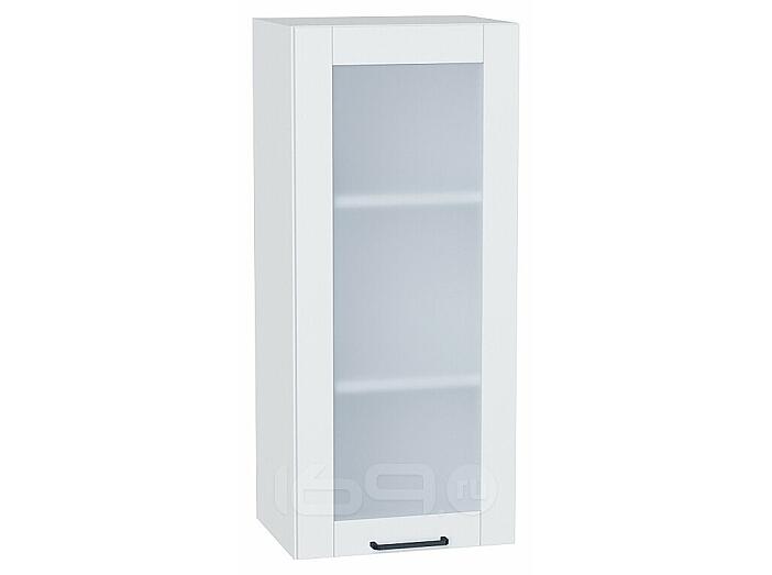 Шкаф верхний с 1-ой остекленной дверцей Флэт Плюс White In 2S Белый 920*400*318