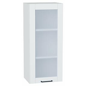 Шкаф верхний с 1-ой остекленной дверцей Флэт Плюс White In 2S Белый 920*400*318