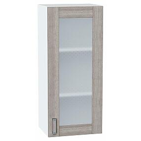 Шкаф верхний с 1-ой остекленной дверцей Лофт Cappuccino Veralinga/Белый 920*400*320