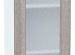 Шкаф верхний с 1-ой остекленной дверцей Лофт Cappuccino Veralinga/Белый 920*400*320