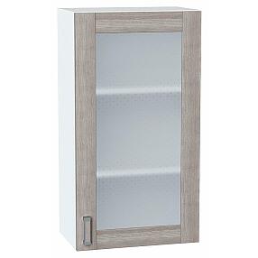 Шкаф верхний с 1-ой остекленной дверцей Лофт Cappuccino Veralinga/Белый 920*500*320