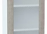 Шкаф верхний с 1-ой остекленной дверцей Лофт Cappuccino Veralinga/Белый 920*500*320