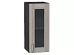 Шкаф верхний с 1-ой остекленной дверцей Лофт Cappuccino Veralinga/Graphite 716*300*320