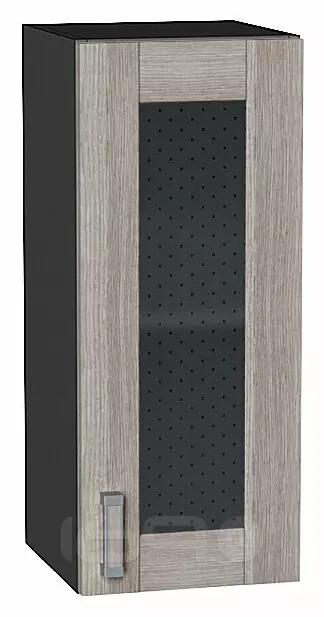 Шкаф верхний с 1-ой остекленной дверцей Лофт Cappuccino Veralinga/Graphite 716*300*320