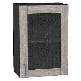 Шкаф верхний с 1-ой остекленной дверцей Лофт Cappuccino Veralinga/Graphite 716*500*320