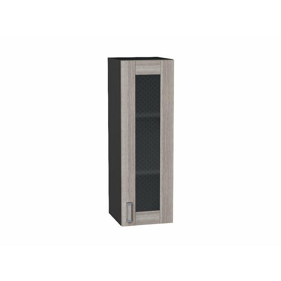 Шкаф верхний с 1-ой остекленной дверцей Лофт Cappuccino Veralinga/Graphite 920*300*320