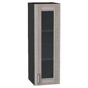 Шкаф верхний с 1-ой остекленной дверцей Лофт Cappuccino Veralinga/Graphite 920*300*320