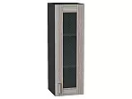 Шкаф верхний с 1-ой остекленной дверцей Лофт Cappuccino Veralinga/Graphite 920*300*320