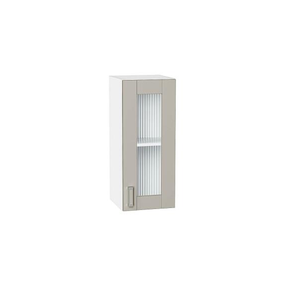 Шкаф верхний с 1-ой остекленной дверцей Лофт Grey Silk/Белый 716*300*320