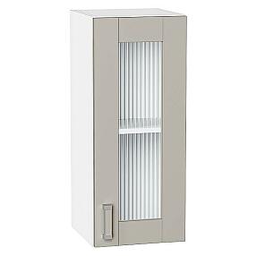 Шкаф верхний с 1-ой остекленной дверцей Лофт Grey Silk/Белый 716*300*320