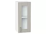 Шкаф верхний с 1-ой остекленной дверцей Лофт Grey Silk/Белый 716*300*320