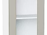 Шкаф верхний с 1-ой остекленной дверцей Лофт Grey Silk/Белый 716*400*320