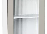 Шкаф верхний с 1-ой остекленной дверцей Лофт Grey Silk/Белый 716*500*320