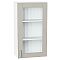 Шкаф верхний с 1-ой остекленной дверцей Лофт Grey Silk/Белый 920*500*320