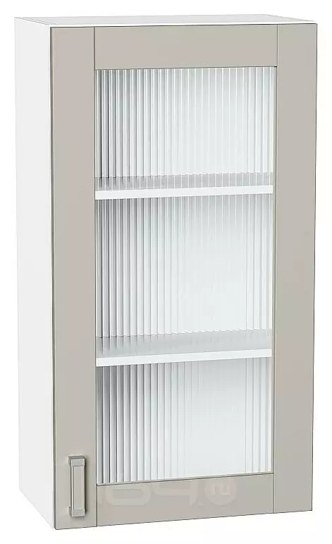 Шкаф верхний с 1-ой остекленной дверцей Лофт Grey Silk/Белый 920*500*320