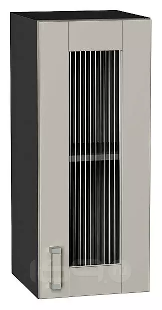 Шкаф верхний с 1-ой остекленной дверцей Лофт Grey Silk/Graphite 716*300*320