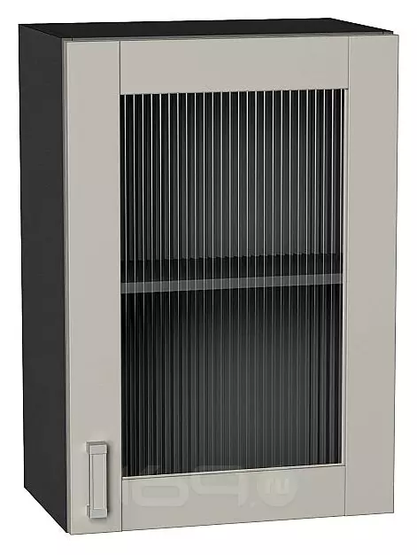 Шкаф верхний с 1-ой остекленной дверцей Лофт Grey Silk/Graphite 716*500*320