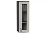 Шкаф верхний с 1-ой остекленной дверцей Лофт Grey Silk/Graphite 920*300*320