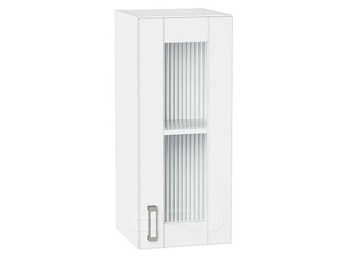 Шкаф верхний с 1-ой остекленной дверцей Лофт White Silk/Белый 716*300*320
