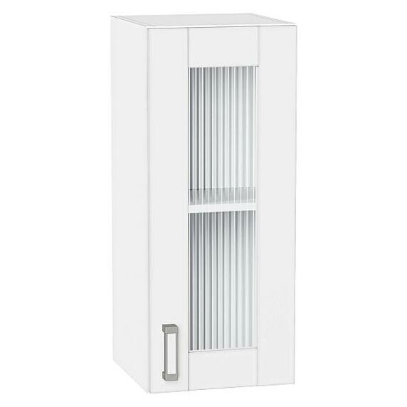 Шкаф верхний с 1-ой остекленной дверцей Лофт White Silk/Белый 716*300*320