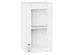 Шкаф верхний с 1-ой остекленной дверцей Лофт White Silk/Белый 716*400*320