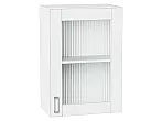 Шкаф верхний с 1-ой остекленной дверцей Лофт White Silk/Белый 716*500*320