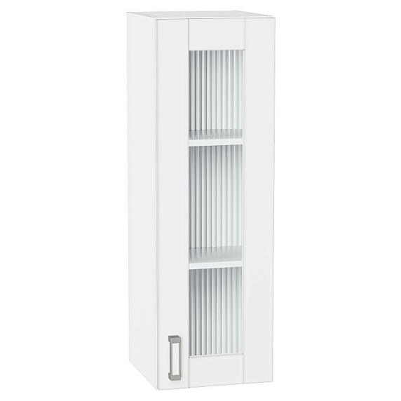 Шкаф верхний с 1-ой остекленной дверцей Лофт White Silk/Белый 920*300*320