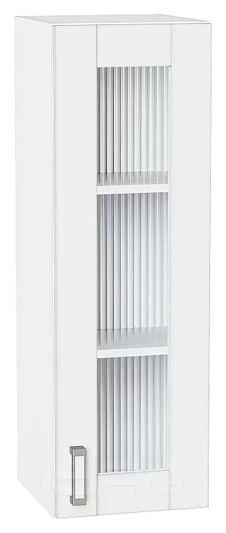 Шкаф верхний с 1-ой остекленной дверцей Лофт White Silk/Белый 920*300*320