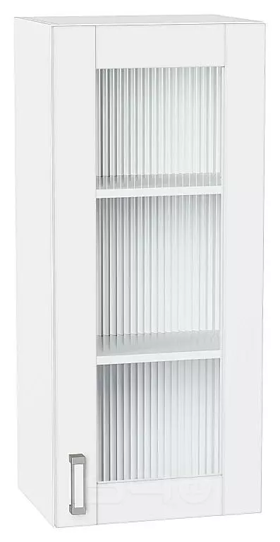 Шкаф верхний с 1-ой остекленной дверцей Лофт White Silk/Белый 920*400*320